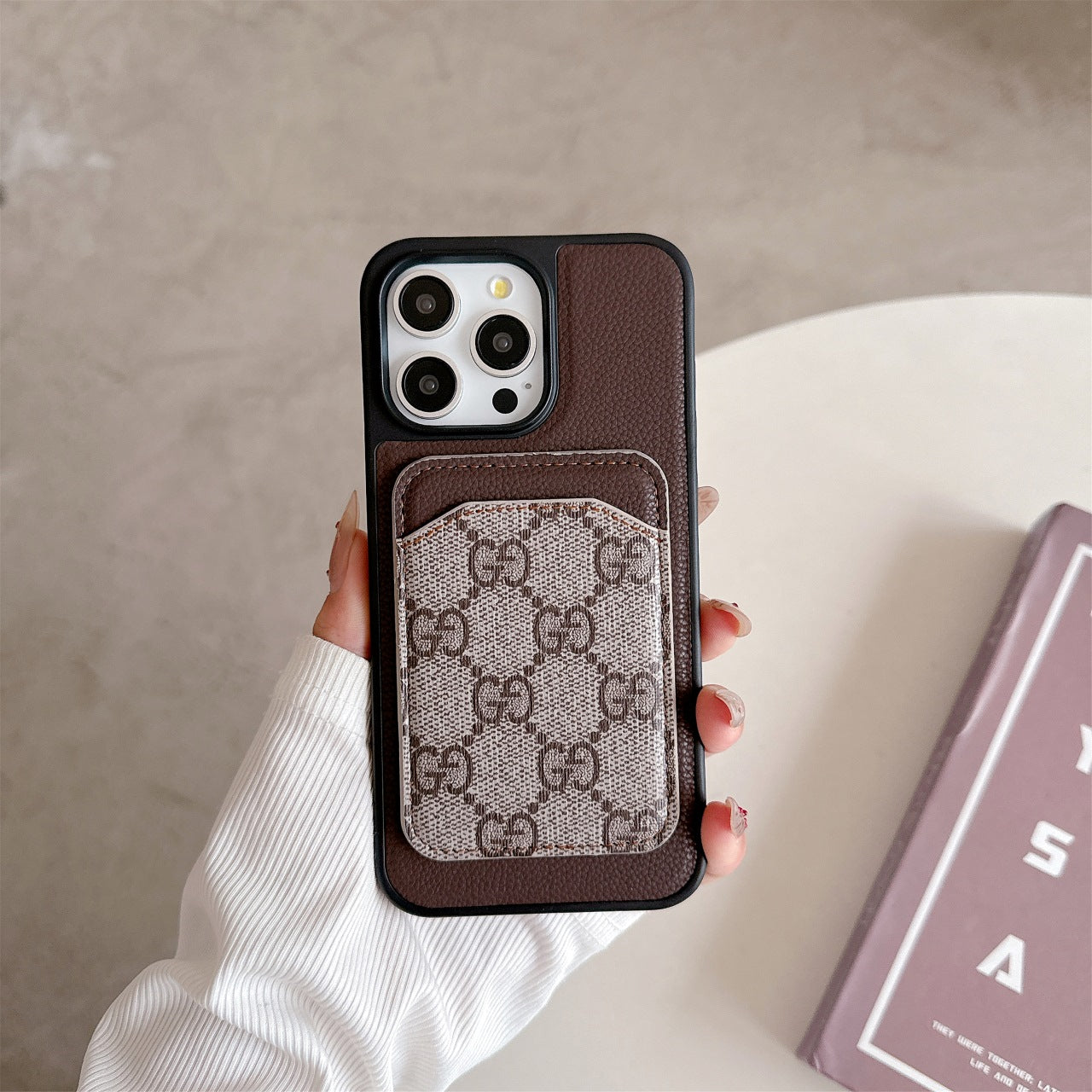 Leather Magnetic Card Holder Case