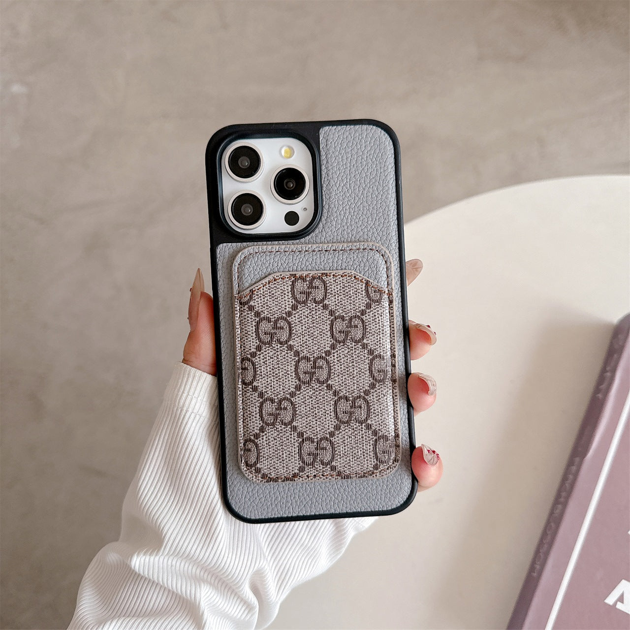 Leather Magnetic Card Holder Case