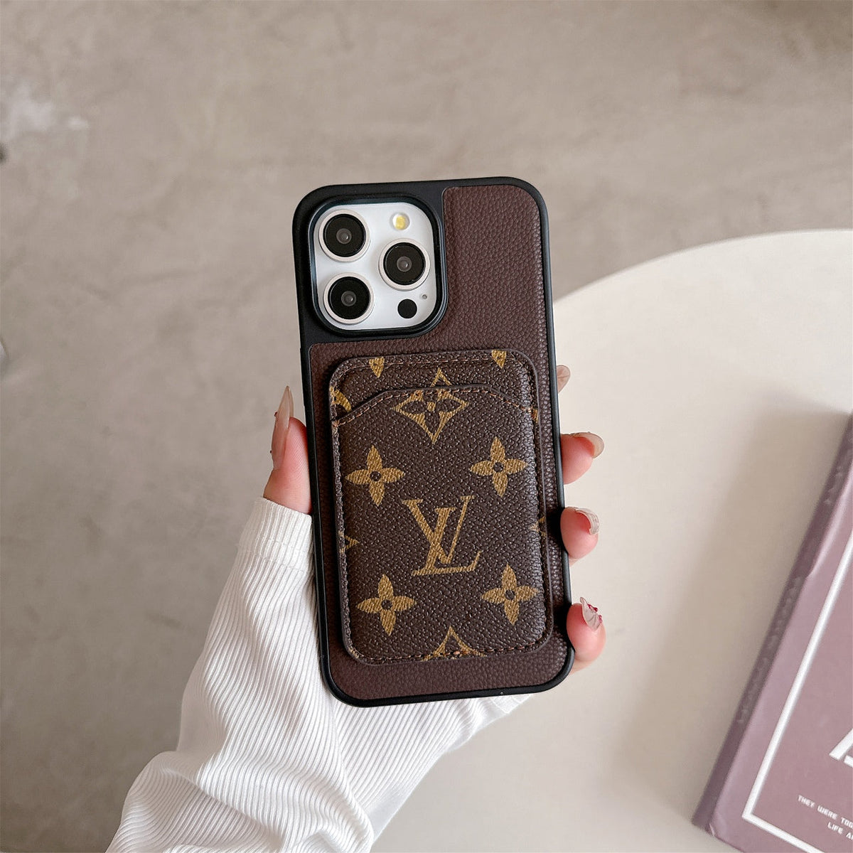 Leather Magnetic Card Holder Case