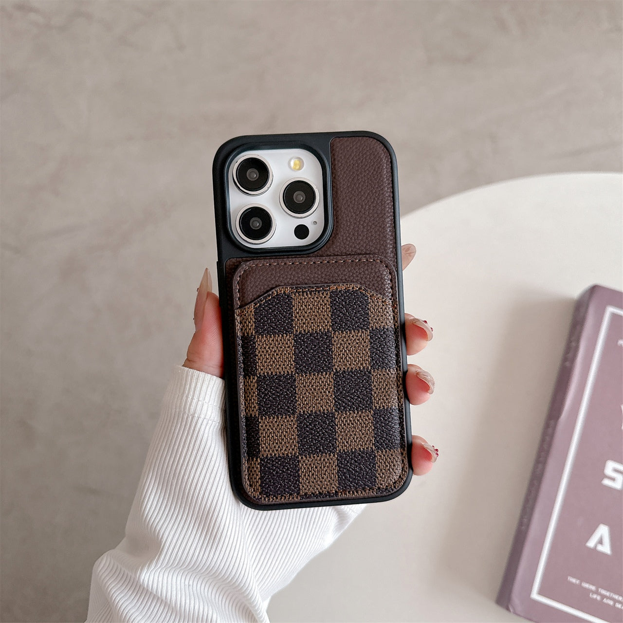 Leather Magnetic Card Holder Case