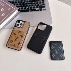 Leather Magnetic Card Holder Case