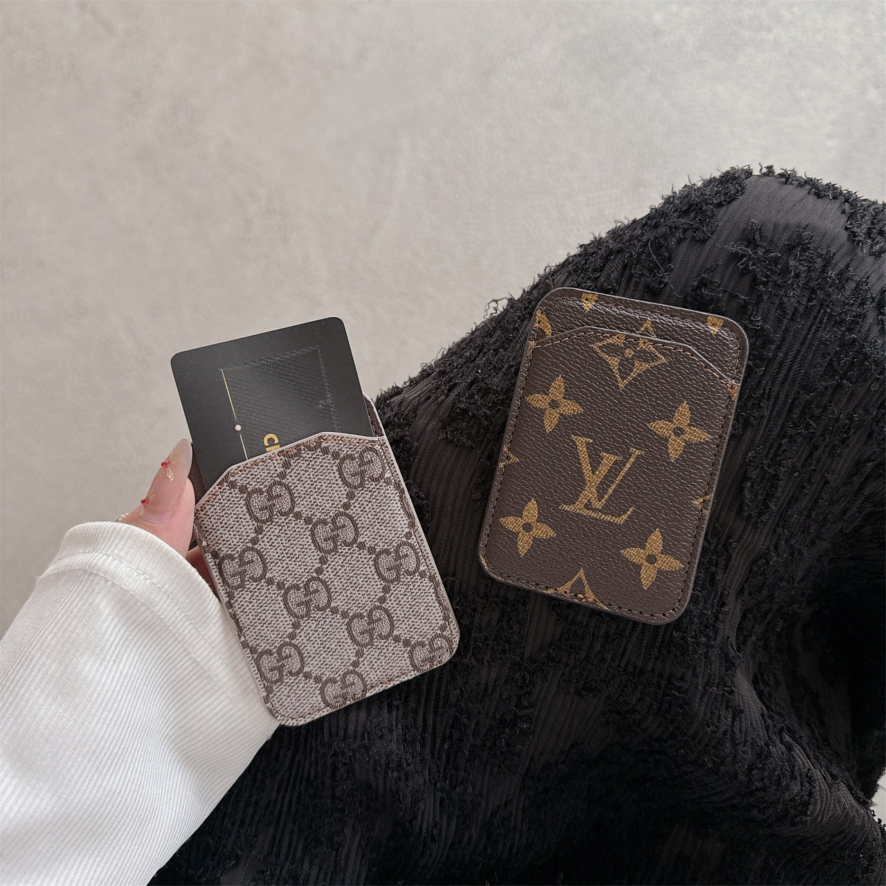 Leather Magnetic Card Holder Case