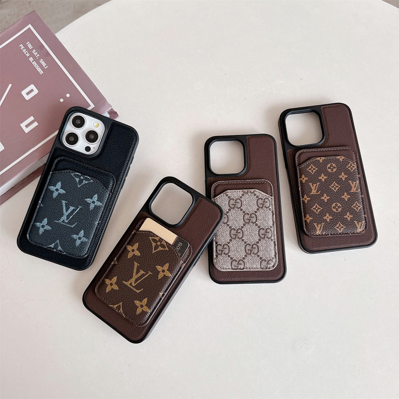 Leather Magnetic Card Holder Case