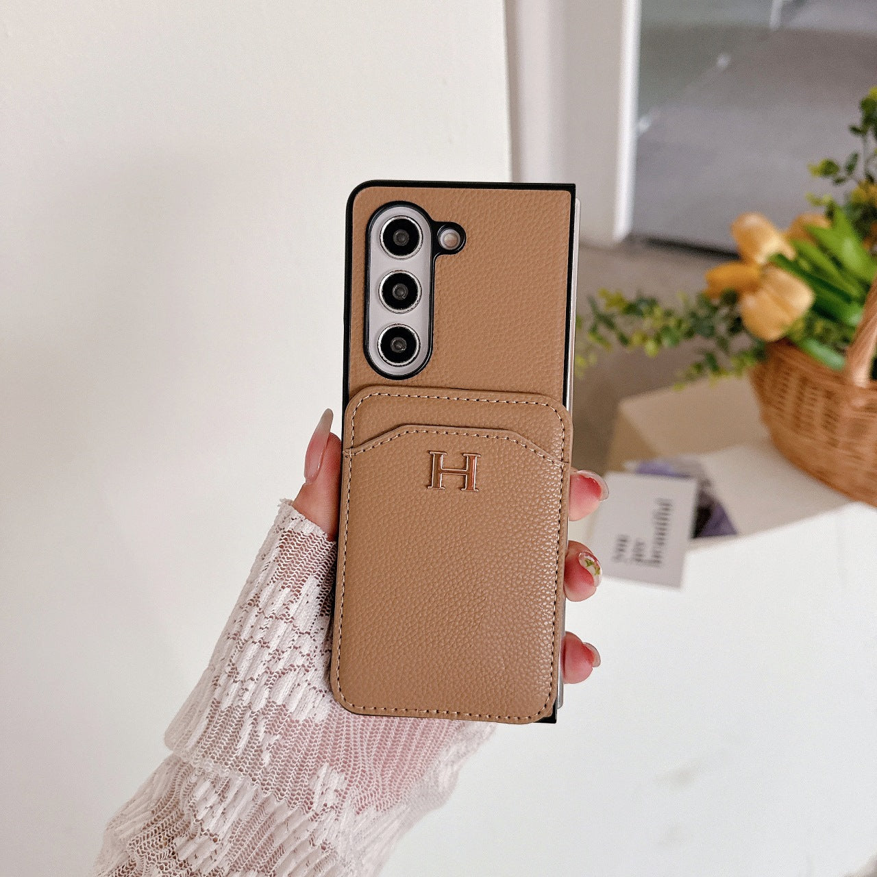 Luxury Litchi Magnetic Leather Fold Case