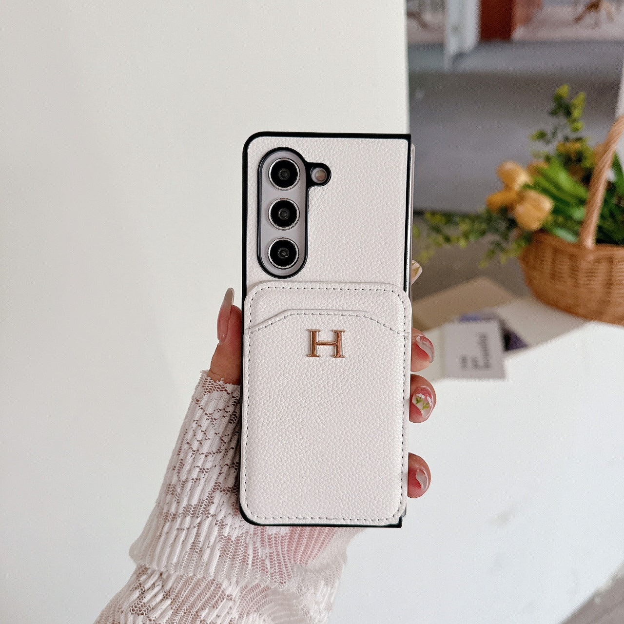 Luxury Litchi Magnetic Leather Fold Case