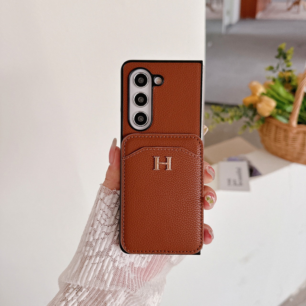 Luxury Litchi Magnetic Leather Fold Case
