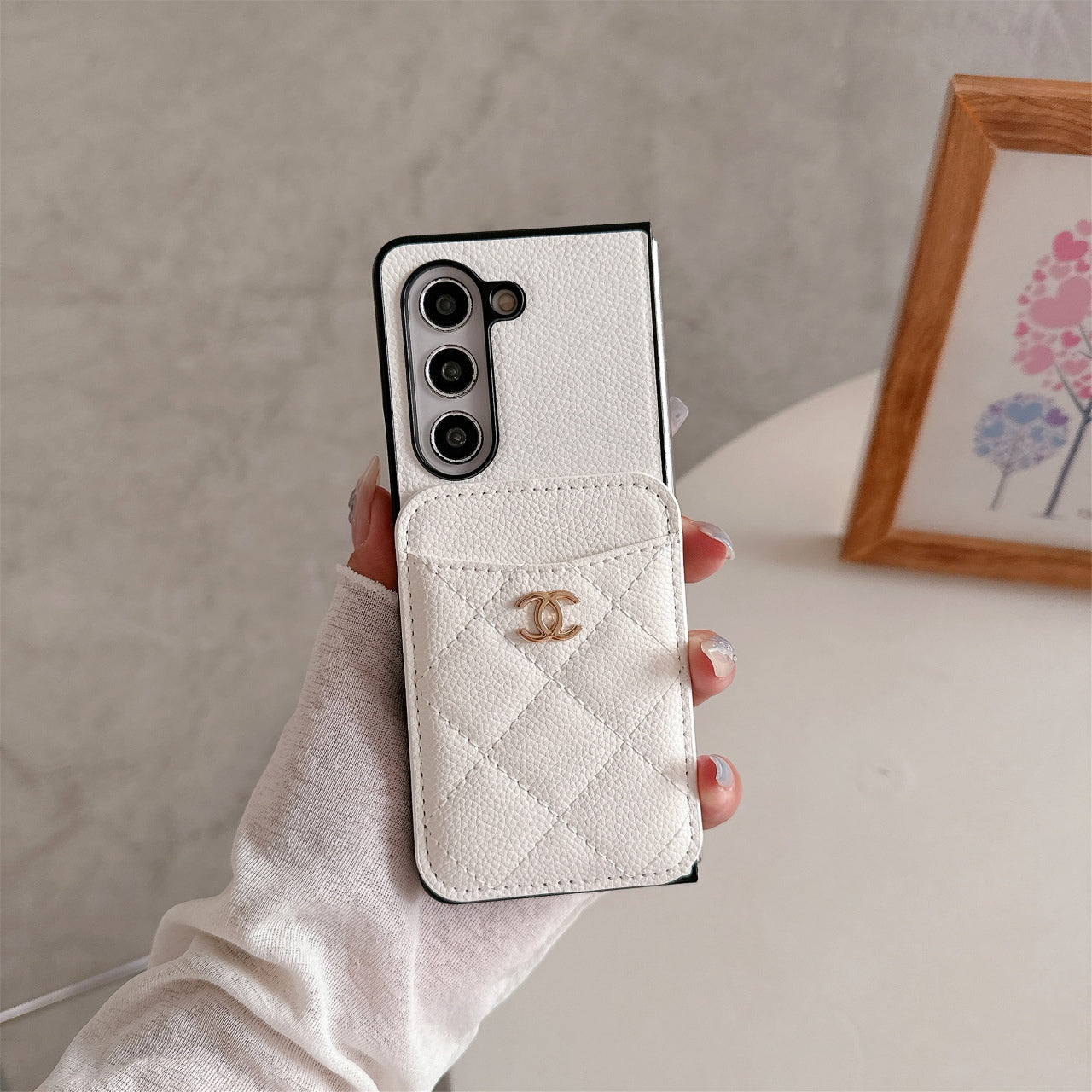 Luxury Pebbled Leather Fold Case