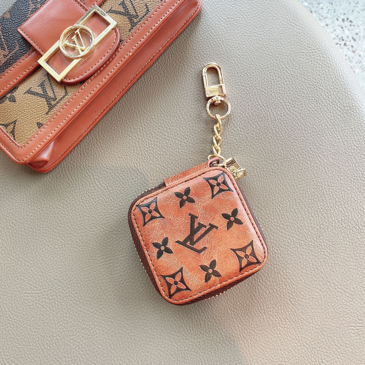 Leather printed AirPods case