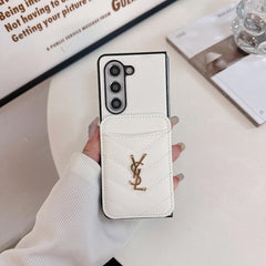 Litchi leather magnetic card holder FOLD CASE